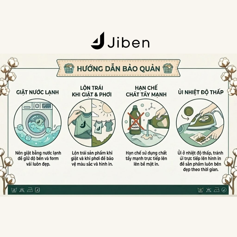 Hướng dẫn bảo quản án thun Jiben